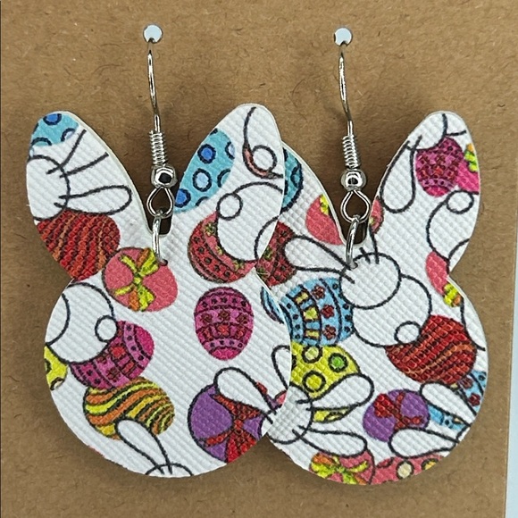 Fashion Jewelry Jewelry - Faux Leather Earrings Bunny Easter